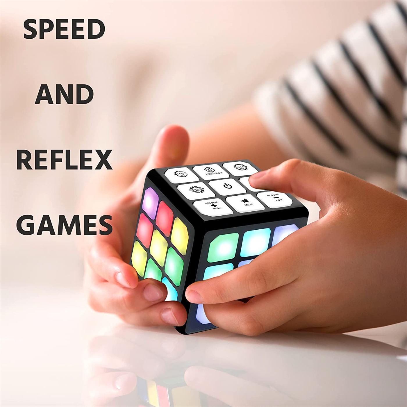 Kibtoy Flashing Cube brain & Memory Game, flashing cube