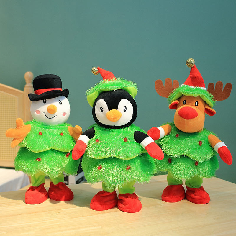Kibtoy Elk, Penguin, Snowman 3 Christmas tree toys Kibtoy Elk, Penguin, Snowman 3 Christmas tree toys