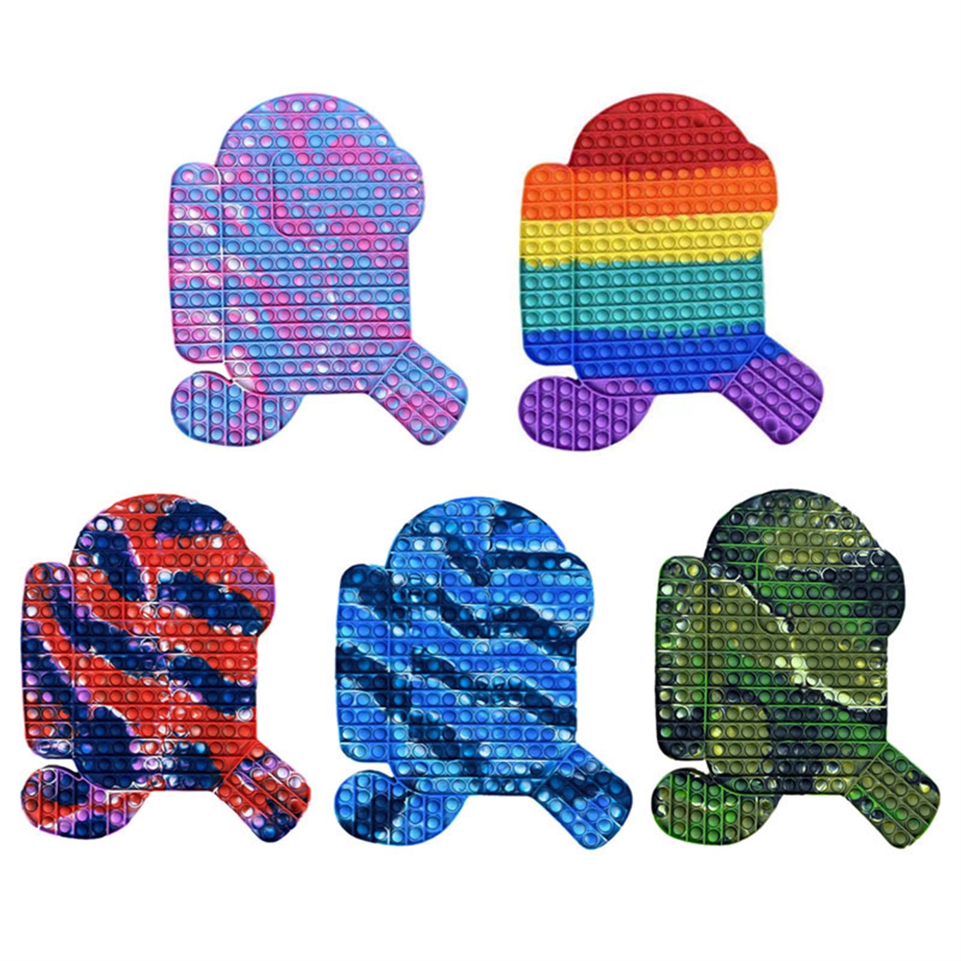 5 different colors running among us pop it fidget toys for kibtoy 5 different colors running among us pop it fidget toys for kibtoy