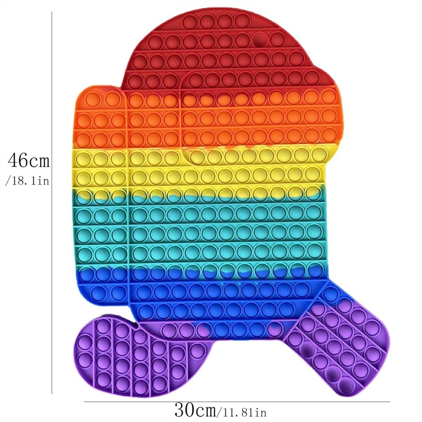 30cm*46cm running jumbo big among us pop it fidget toy rainbow 30cm*46cm running jumbo big among us pop it fidget toy rainbow