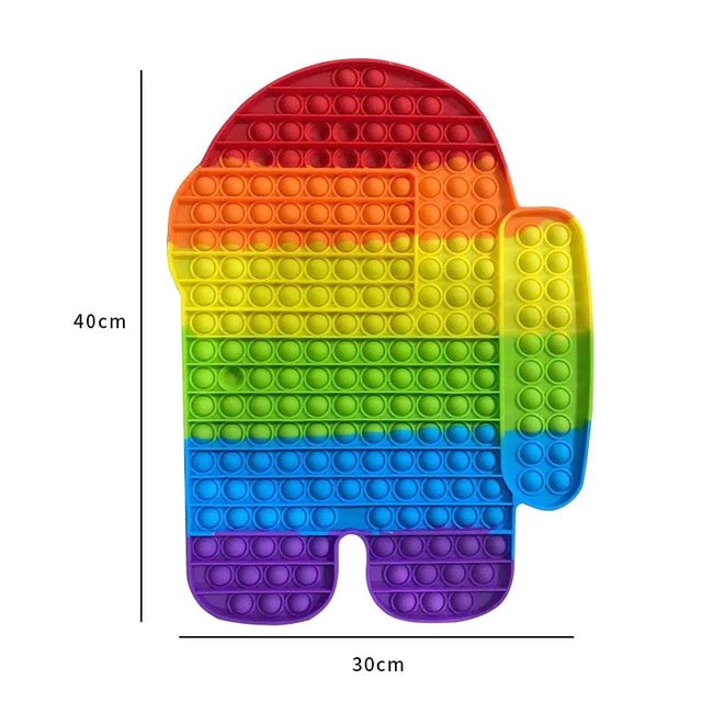30cm*46cm standing jumbo big among us pop it fidget toy rainbow 30cm*46cm standing jumbo big among us pop it fidget toy rainbow