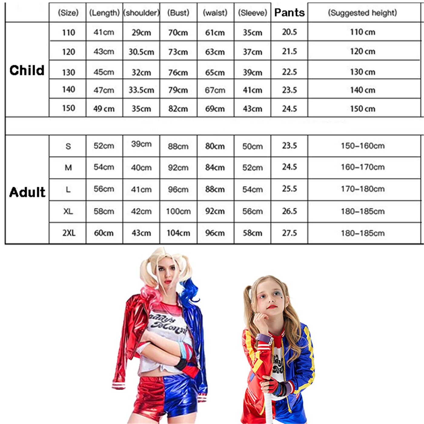 Harley Quinn sexy costumes adult and child size Harley Quinn sexy costumes adult and child size