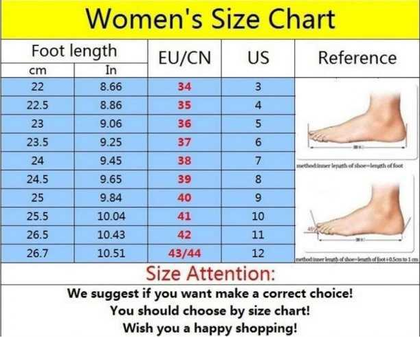 2023 Summer Breathable Sursell Sneakers Size Chart 2023 Summer Breathable Sursell Sneakers Size Chart