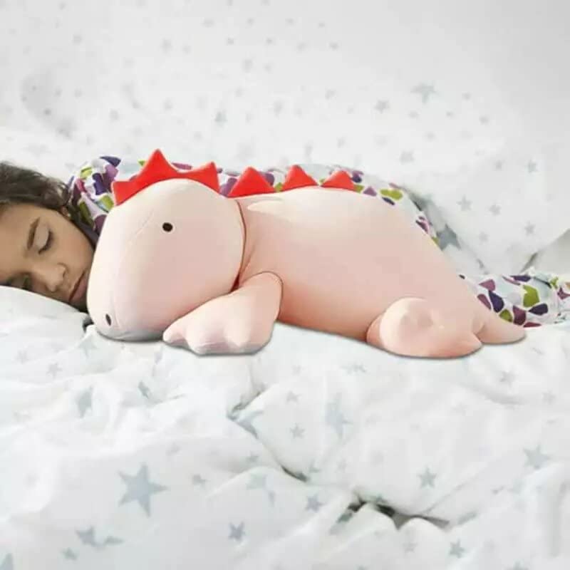 dinosaur weighted plush-pink
