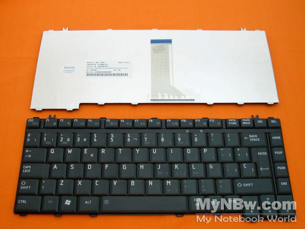 Picture of New Replacement Laptop Keyboard For TOSHIBA A300 M300 L300 BLACK SP Layout