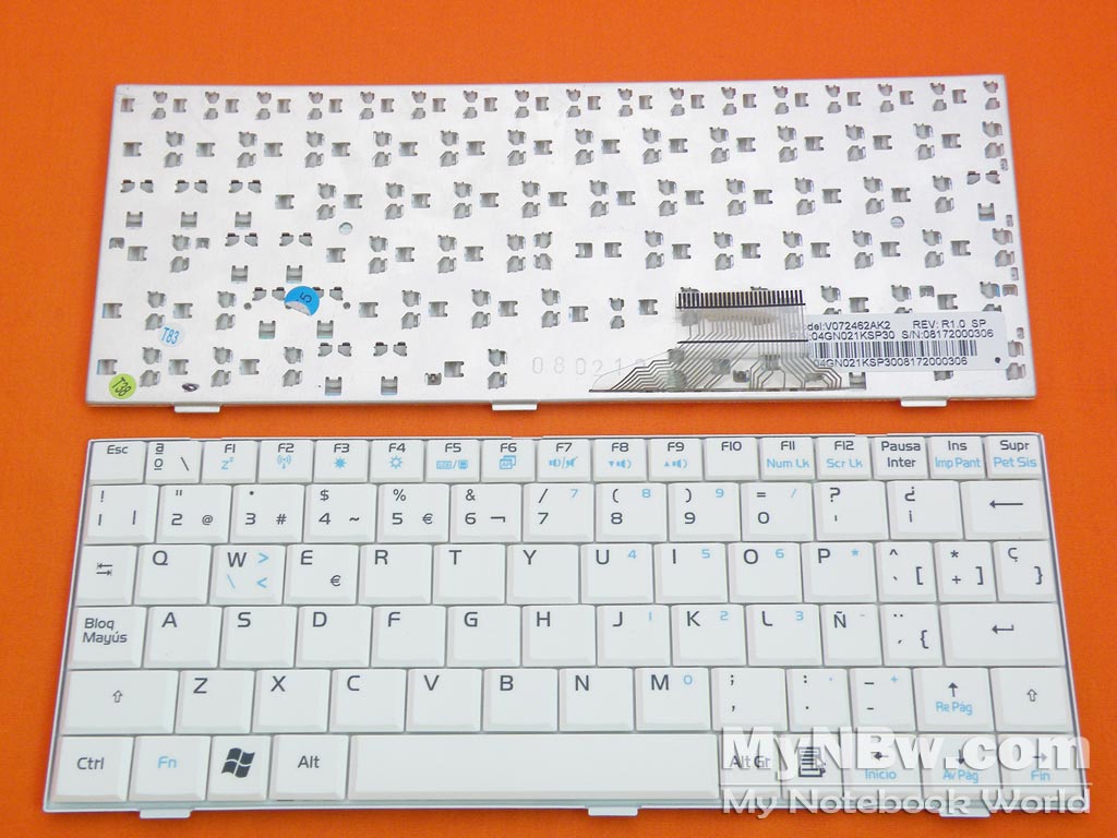 Picture of New Replacement Laptop Keyboard For ASUS EPC 900 WHITE SP Layout