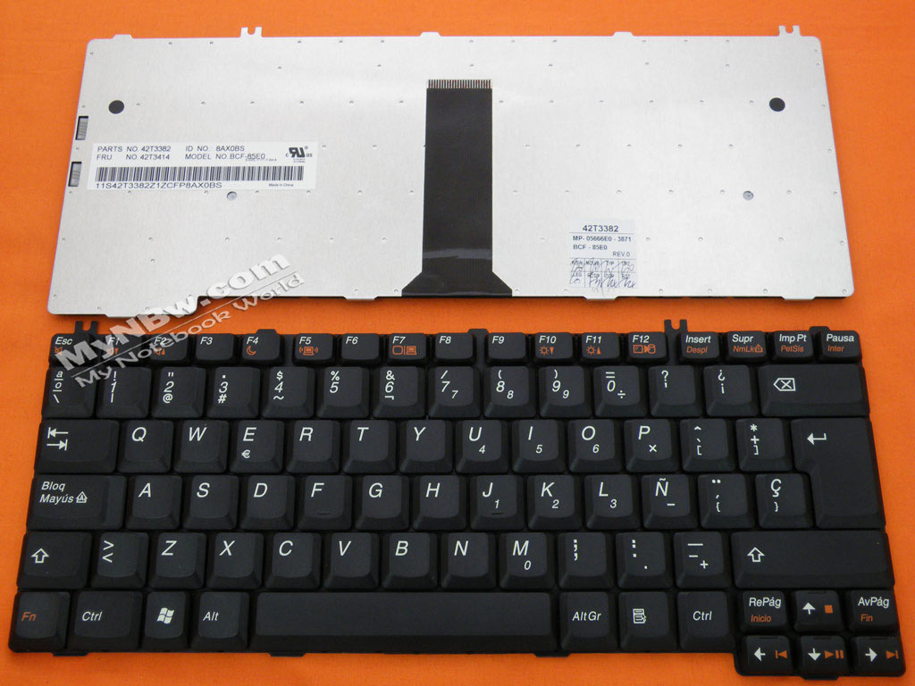 Picture of New Replacement Laptop Keyboard For LENOVO 3000 Series N100 C100 V100 N220 BLACK SP Layout