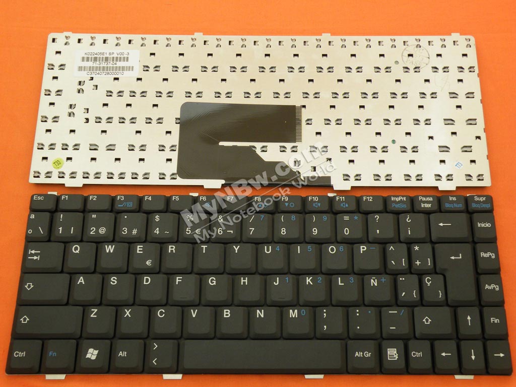 Picture of New Replacement Laptop Keyboard For FUJITSU Amilo V2030 Li1705/MSI Megabook S250 BLACK SP Layout