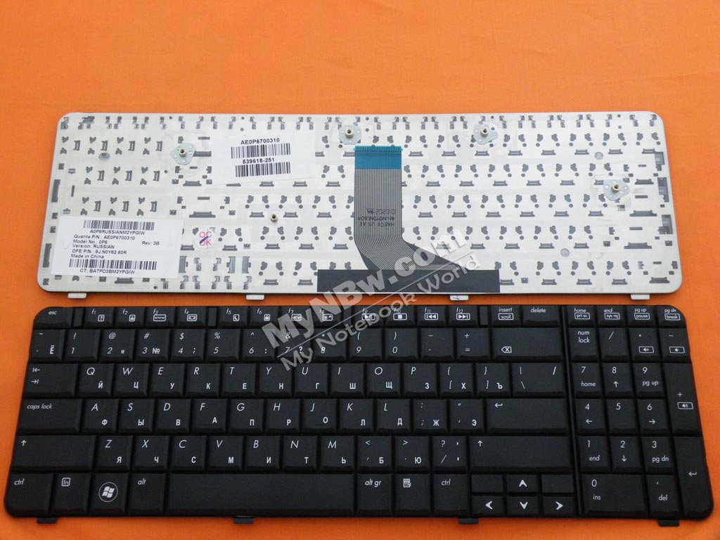 Picture of New Replacement Laptop Keyboard For HP CQ61 G61 BLACK RU Layout