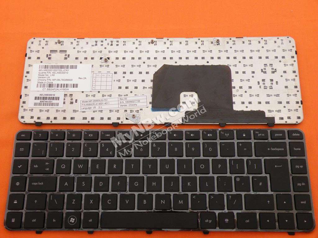Picture of New Replacement Laptop Keyboard For HP Pavilion DV6-3000 BLACK FRAME BLACK OEM Uk Layout