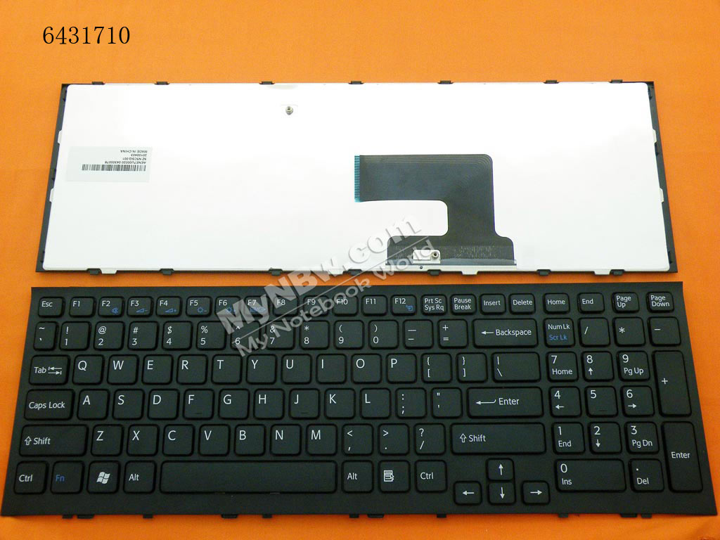 Picture of Laptop US keyboard forNew Replacement Keyboard Laptop For SONY VPC-EE Series BLACK FRAME BLACK US Layout