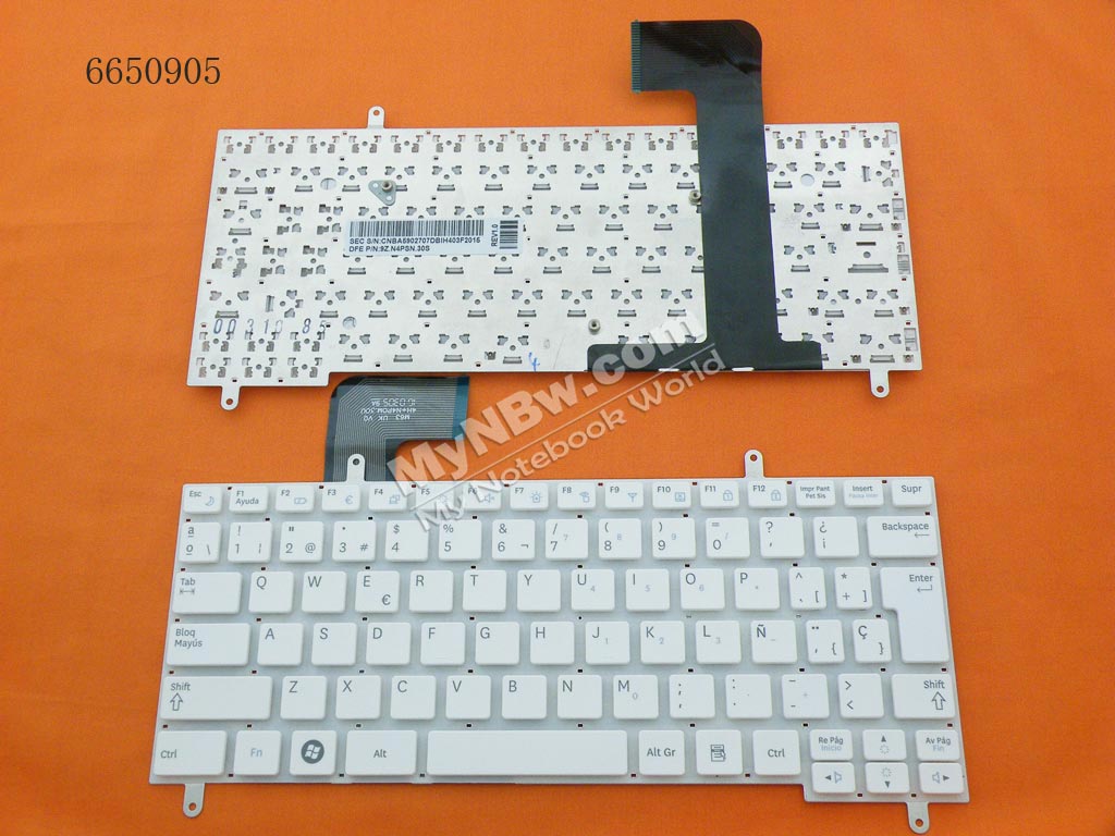 Picture of New Replacement Laptop Keyboard For SAMSUNG N220 N210 WHITE SP Layout