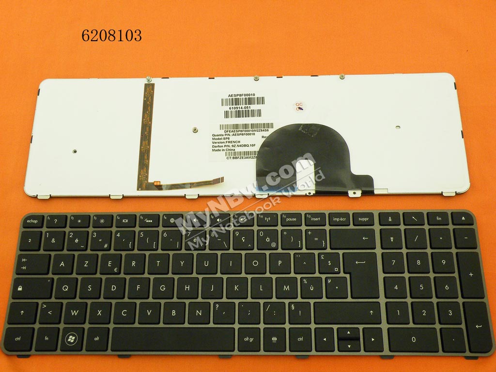 Picture of New Replacement Laptop Keyboard For HP ENVY 17 BRONZE FRAME BLACK Backlit FR Layout