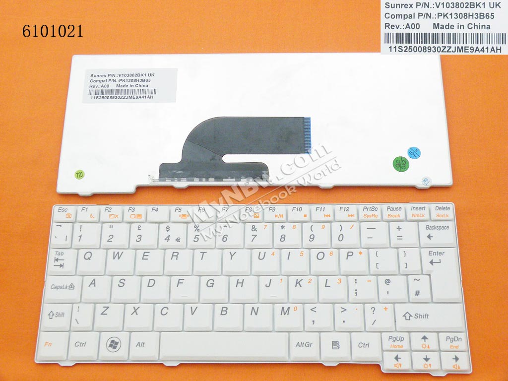 Picture of New Replacement Laptop Keyboard For LENOVO S10-2 WHITE Uk Layout