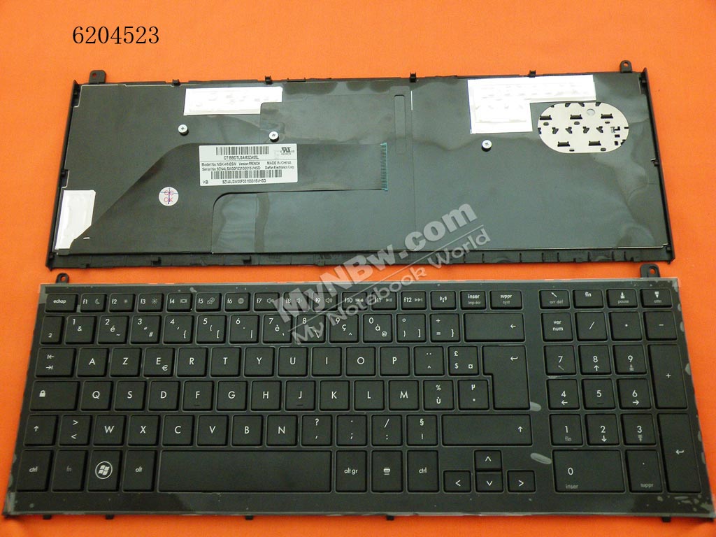 Picture of New Replacement Laptop Keyboard For HP PROBOOK 4520S BLACK FRAME BLACK FR Layout