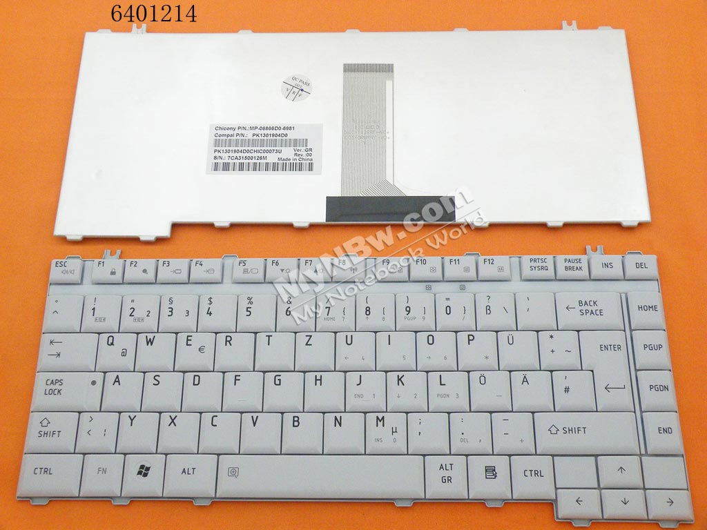 Picture of New Replacement Laptop Keyboard For TOSHIBA A200 M200 GRAY GR Layout