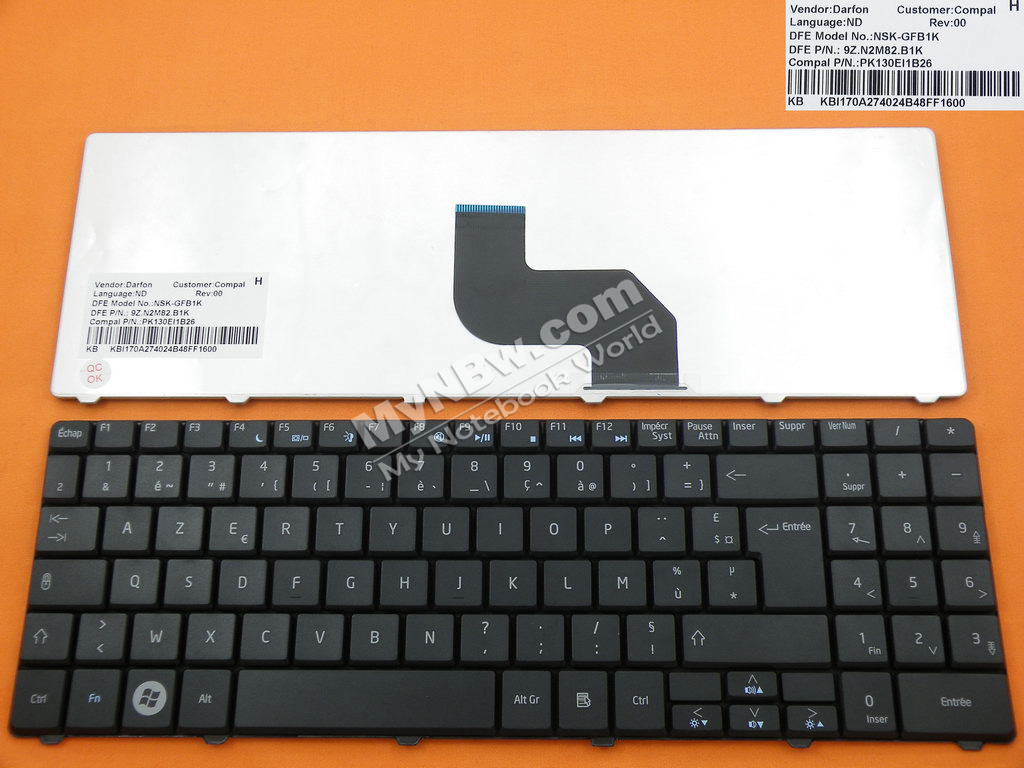 Picture of New Replacement Laptop Keyboard For ACER AS5516 AS5517/eMachines E625 BLACK FR Layout