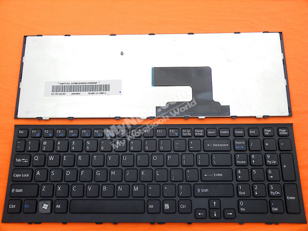 Picture of New Replacement Laptop Keyboard For SONY VPC-EH BLACK FRAME BLACK US Layout