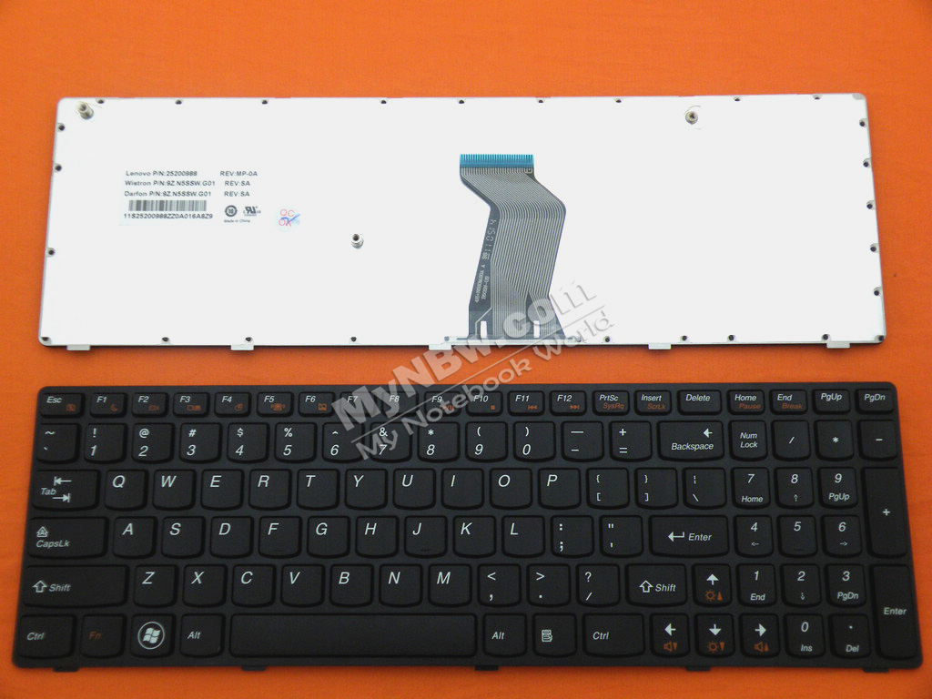 Picture of New Replacement Laptop Keyboard For LENOVO  V570 B570 B590 BLACK FRAME BLACK US Layout