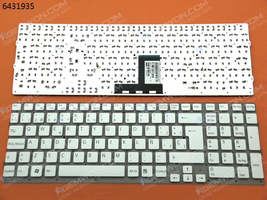 Picture of New Replacement Laptop Keyboard For SONY VPC-EC WHITE(Without FRAME) SP Layout