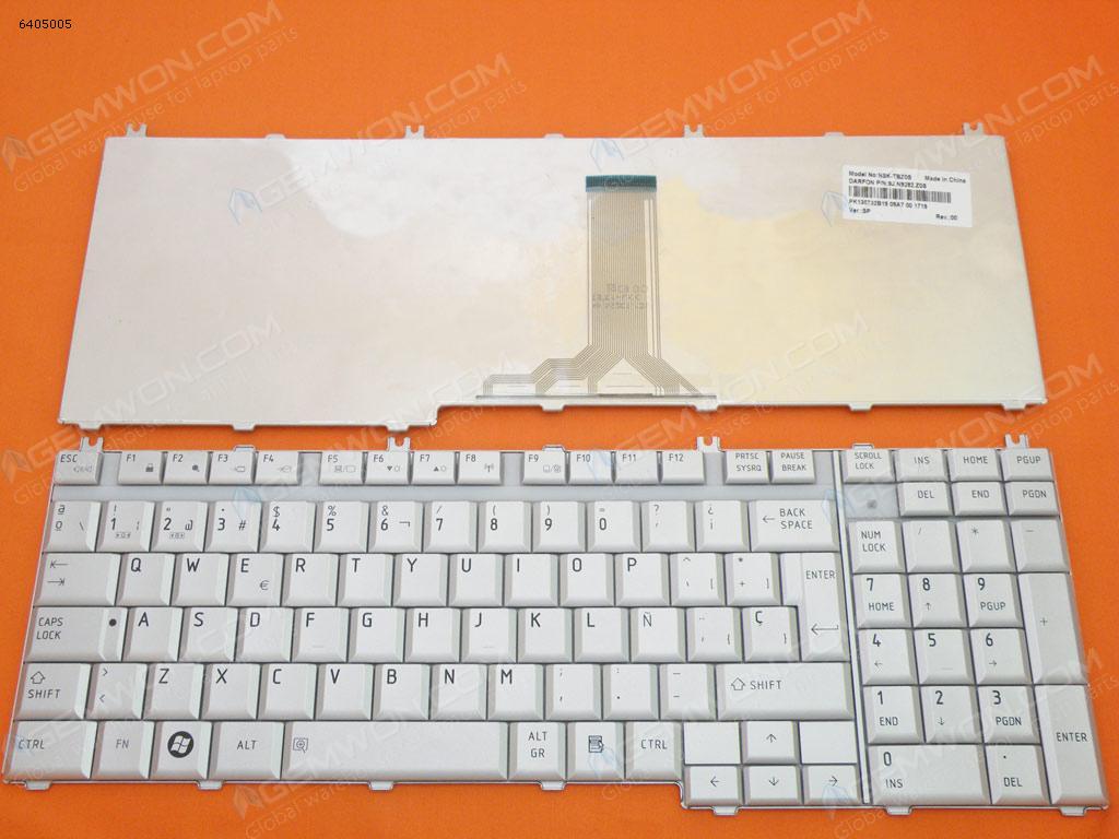 Picture of New Replacement Laptop Keyboard For TOSHIBA L500 SILVER SP Layout