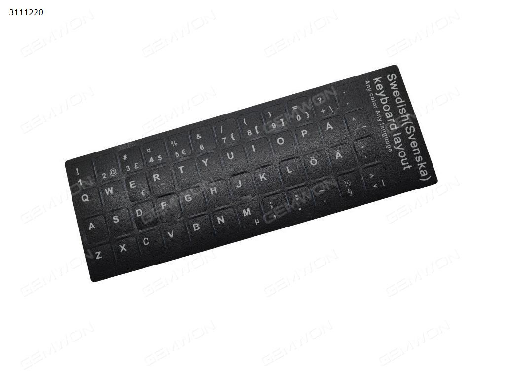 Picture of SD Keyboard Sticker,Black with White letter.
Change keyboard language layout by stick lables on keyboard keys.