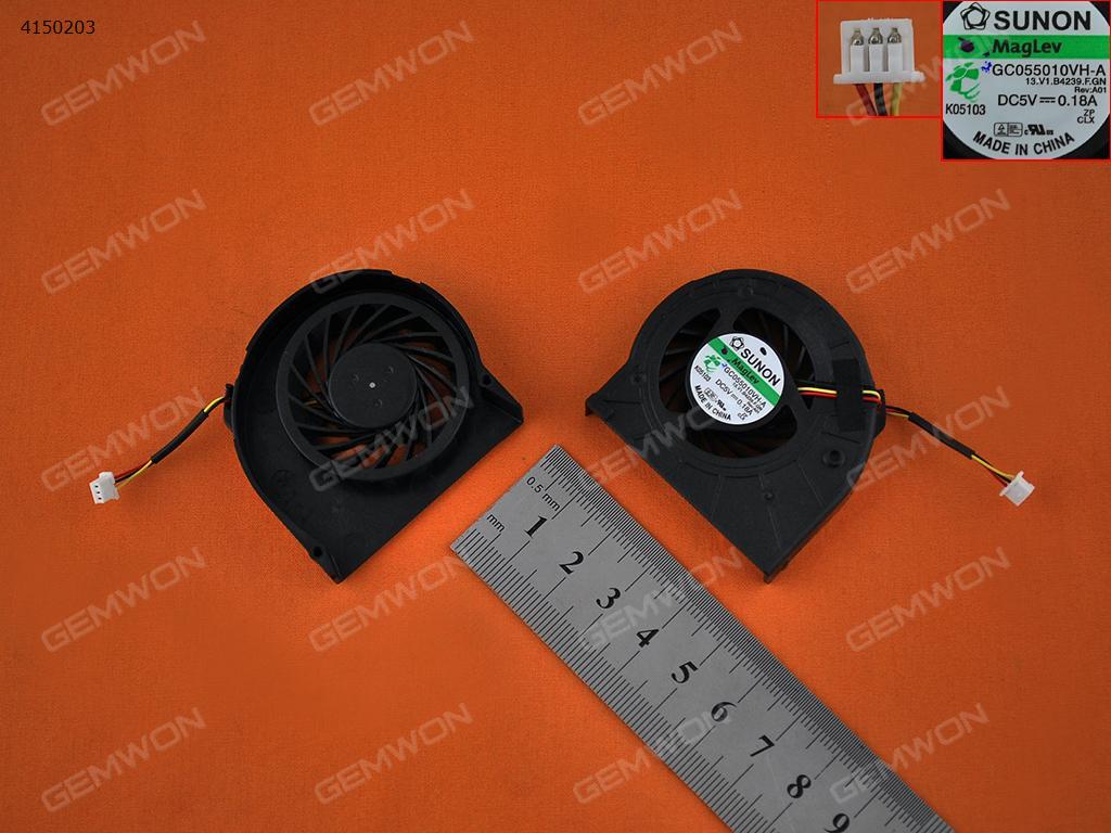 Picture of New Replacement CPU Cooling Fan For ThinkPad X200S X200T(3 pins,3 holes,version 2,Original) GC055010VH-A  GB0506PGV1-A Layout