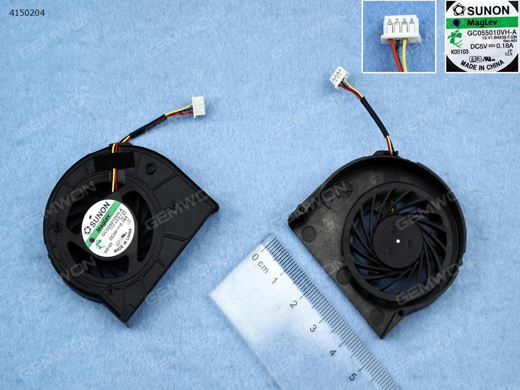 Picture of New Replacement CPU Cooling Fan For ThinkPad X200S X200T(3 pins,4 holes,version 1,Original) GC055010VH-A Layout