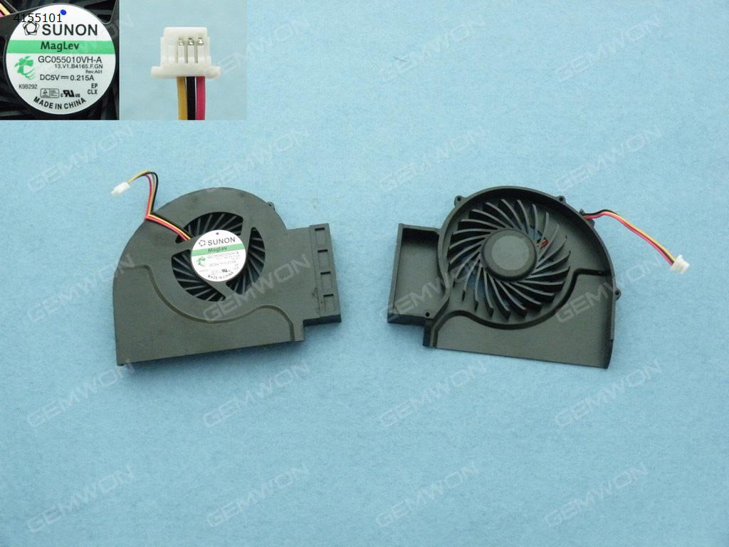Picture of New Replacement CPU Cooling Fan For Lenovo ThinkPad T510 W510(For Integrated graphics,Original) GC055010VH-A   MF60120V1-C181-S9A   MG62090V1-Q030-S99 Layout