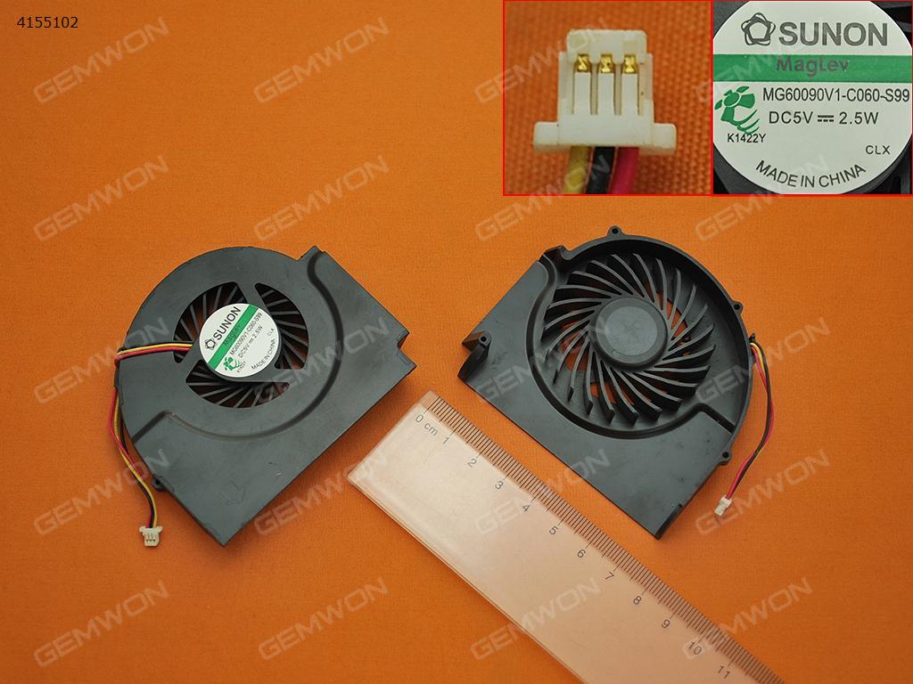 Picture of New Replacement CPU Cooling Fan For Lenovo ThinkPad T510 W510(For Discrete Video card,Original) MG60090V1-C060-S99   GC055010VH-A Layout