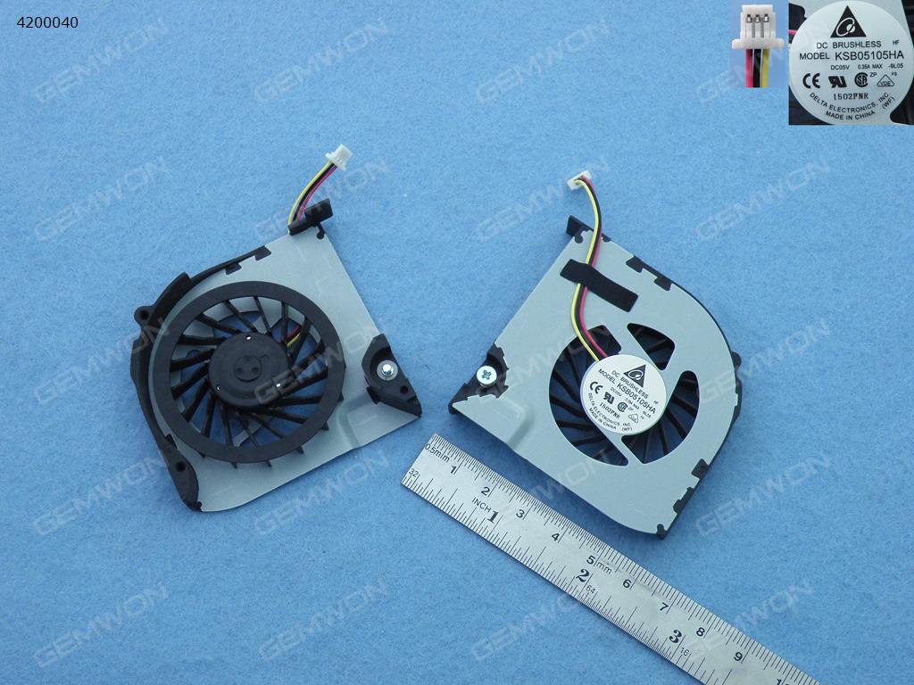Picture of New Replacement CPU Cooling Fan For HP Pavillion DM4-1000(Original) KSB05105HA    (DC05V 0.35A)  DFS531205MC0T Layout