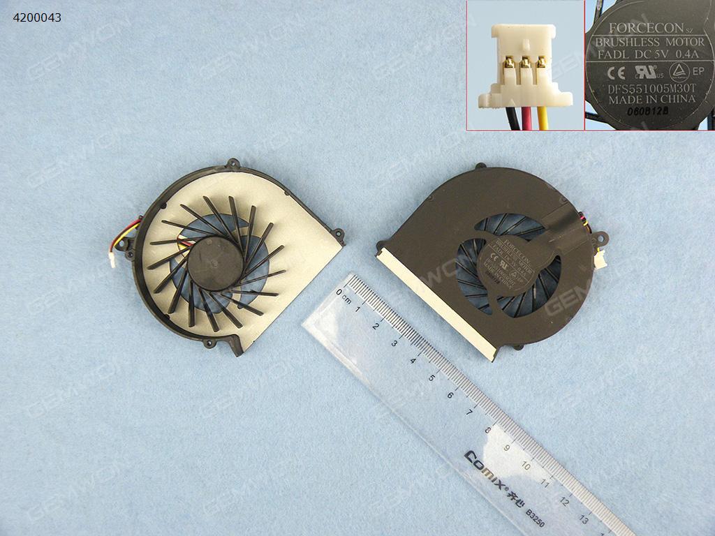 Picture of New Replacement CPU Cooling Fan For HP CQ43 CQ57 430 431 435 630(Original) DFS551005M30T   KSB06105HA     MF60120V1-C181-S9A Layout