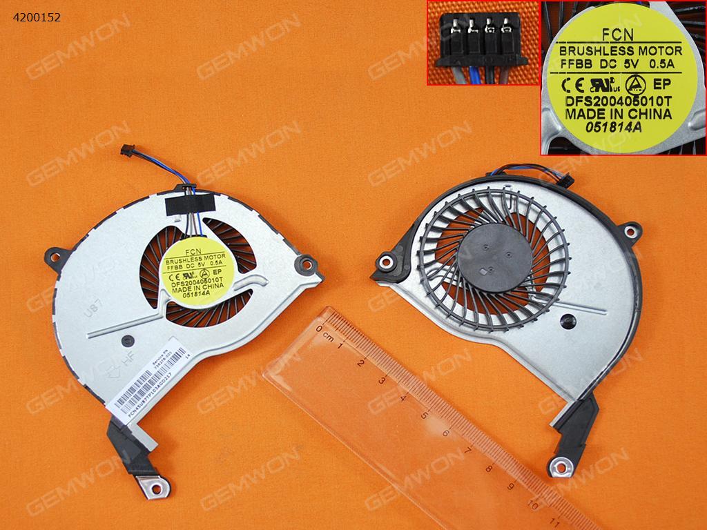 Picture of New Replacement CPU Cooling Fan For HP Pavilion 15-N 15-F 14-N TPN-Q130 Q129 Q131 Q132(Original) DFS200405010T DFS531105MC0T FAU8300EPA    736278-001    BSB0705HC-DC20 Layout
