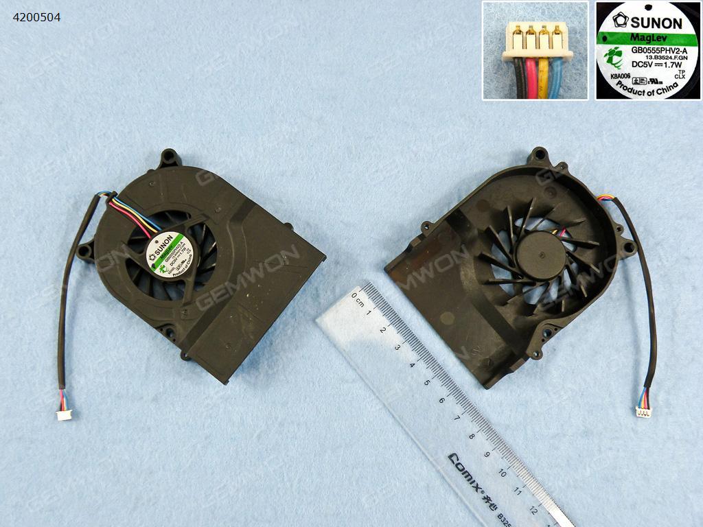 Picture of New Replacement CPU Cooling Fan For HP Touchsmart IQ500 IQ504 5189-3759(without cover,verison 1)ninety per cent new. GB0555PHV2-A    GC057514VH-A Layout