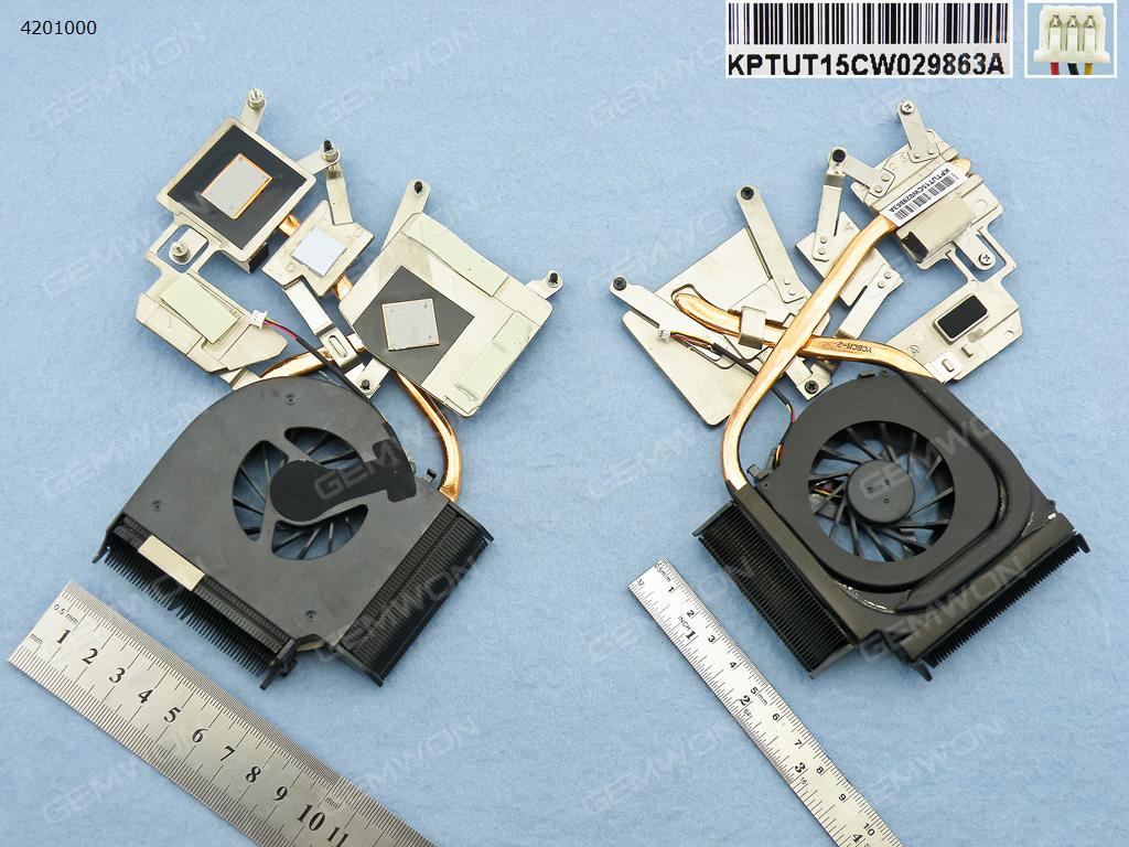 Picture of New Replacement CPU Cooling Fan For HP DV6 DV6-1000 (For AMD,Discrete video card,Heatsink) KPTUT15CW029863A  KPTUT15CW030123A    KPTUT15CW025633A Layout