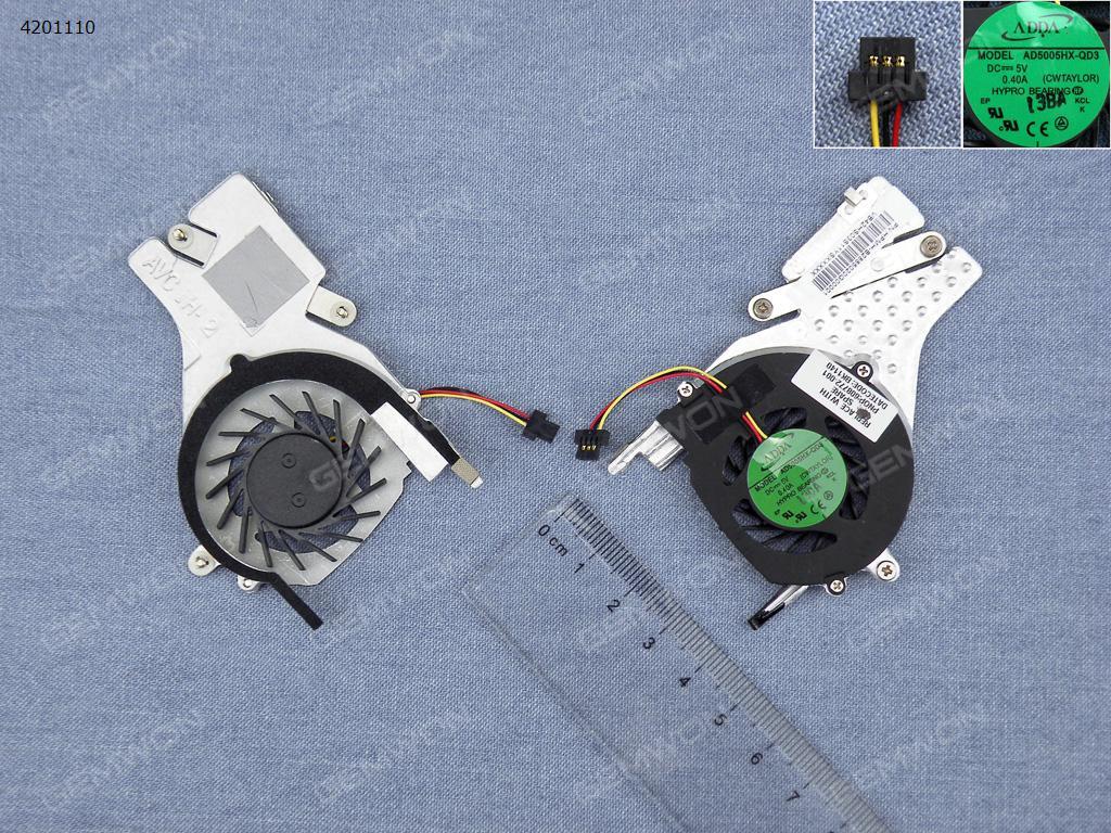 Picture of New Replacement CPU Cooling Fan For HP mini CQ10 fan&Heatsink 608772-001  AD5005HX-QD3 Layout