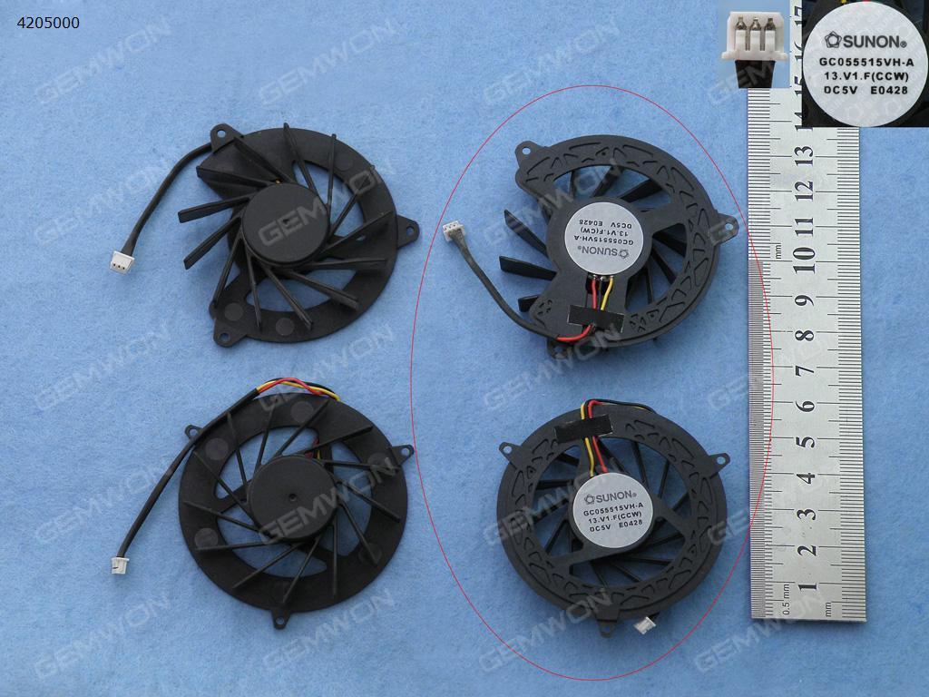 Picture of New Replacement CPU Cooling Fan For HP ZV5000 R3000(The size of a pair) GC055515VH-A    DFB601205HA Layout