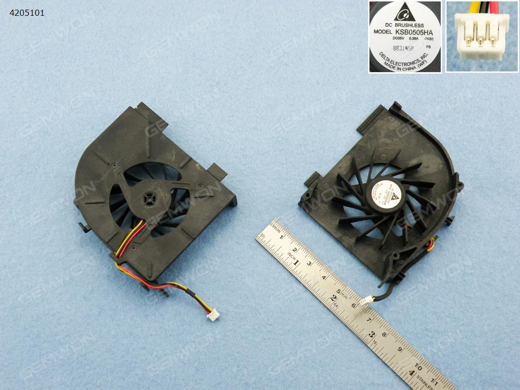 Picture of New Replacement CPU Cooling Fan For HP DV5-1000 DV5T Series(AMD,For Discrete Video card,Original) KSB0505HA-8J75 Layout