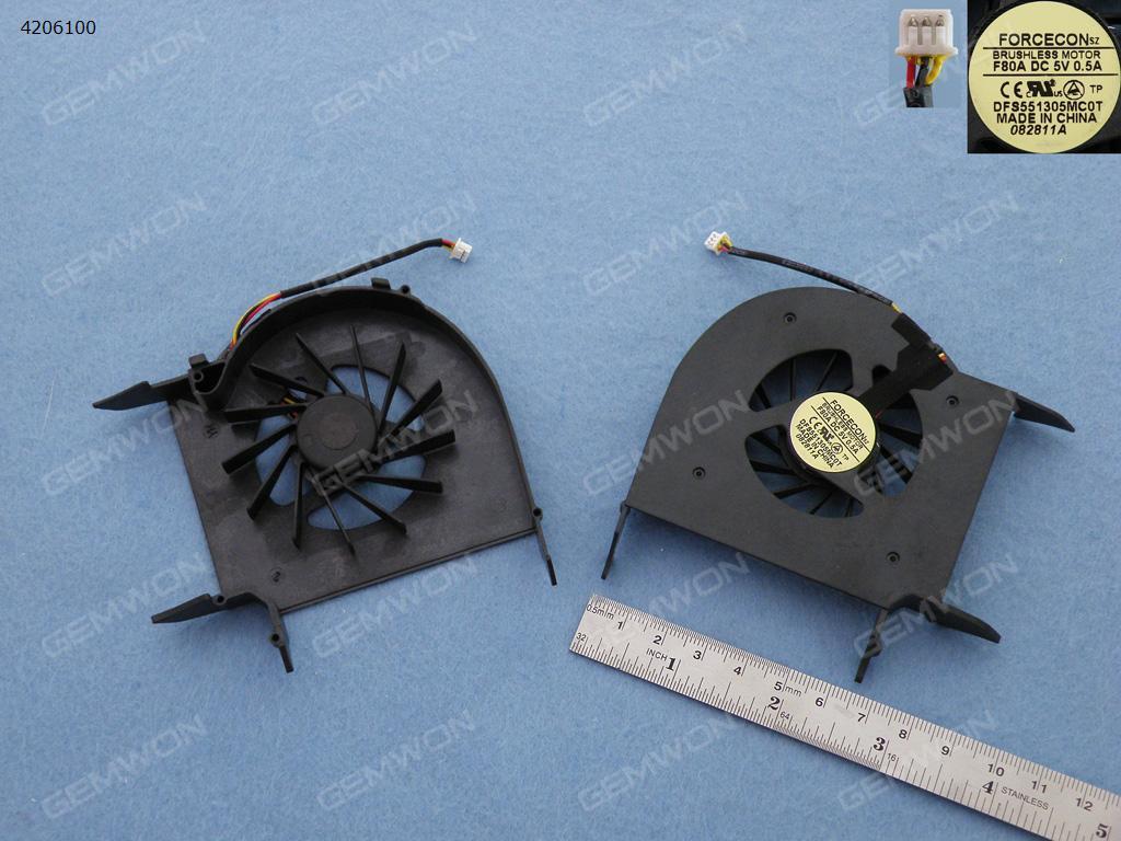 Picture of New Replacement CPU Cooling Fan For HP DV6 Series DV6-1000 DV6-1100 DV6-1200(for AMD,Discrete video card,Original) AB7805HX-L03 535442-001(DC5V 0.40A 9.5*9CM) DFS551305MC0T/532613-001 KSB0505HA(DC5V 0.38A)    KIPO055613RIS Layout