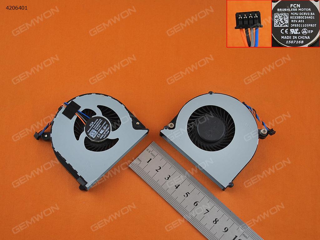 Picture of New Replacement CPU Cooling Fan For HP ProBook 640 645 650 655 G1(Original，a little flaw) DFS501105PR0T 6033B0034401 Layout