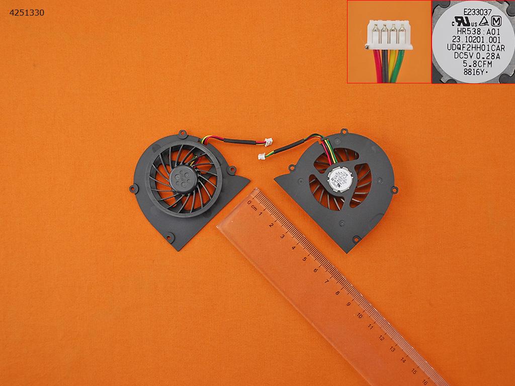 Picture of New Replacement CPU Cooling Fan For  GC055510VH-A B2969(13.V1B2969.F.GN DC5V 0.32A)  UDQF2HH01CAR Layout