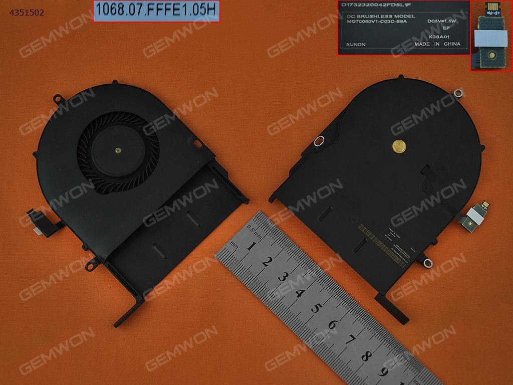 Picture of New Replacement CPU Cooling Fan For Apple Retina A1502 ME864 ME865 ME866(Original) MG70050V1-C03C-S9A  MG70050V1-C031-SSA    610-00137 Layout