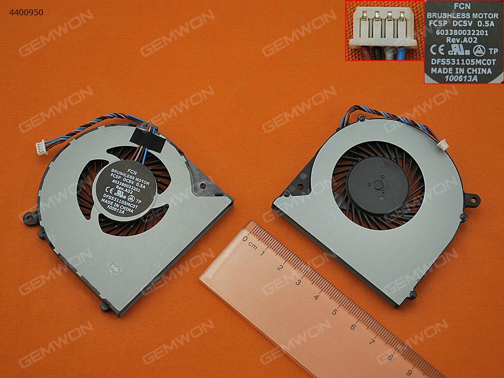 Picture of New Replacement CPU Cooling Fan For Toshiba satellite L950 L950D L955 L955D L55-A(Original,version 2)Fujitsu LifeBook A514 A544 A556 AH544(7cm,version 2) DFS531105MC0T Layout