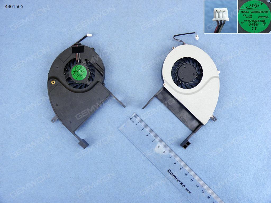 Picture of New Replacement CPU Cooling Fan For Toshiba Qosimio X505 CPU fan(Original) AB9005HX-DD3 Layout