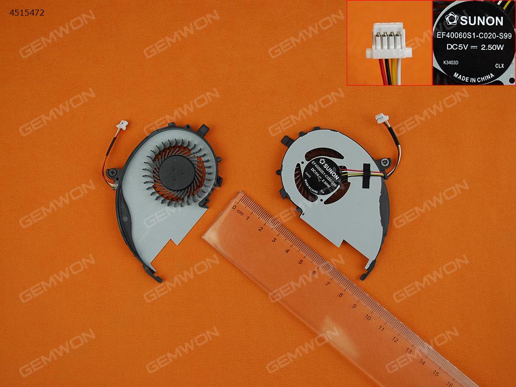 Picture of New Replacement CPU Cooling Fan For acer aspire V5 V5-472 V5-472P V5-572 V5-572G V5-572P(For CPU,No Cover,,Original,version 1) DFS400805PB0T EF40060S1-C020-S99 Layout
