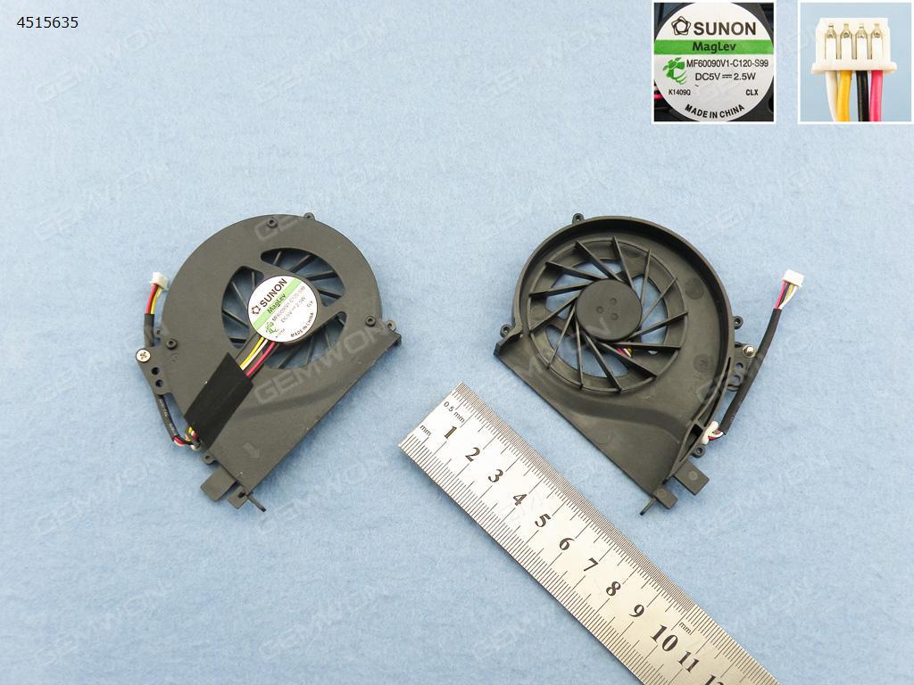 Picture of New Replacement CPU Cooling Fan For acer Extensa 5235 5635 5635ZG ZR6 EMACHINES E528(no cover,version 2) MF60090V1-C120-S99   AB0805HX-TBB Layout