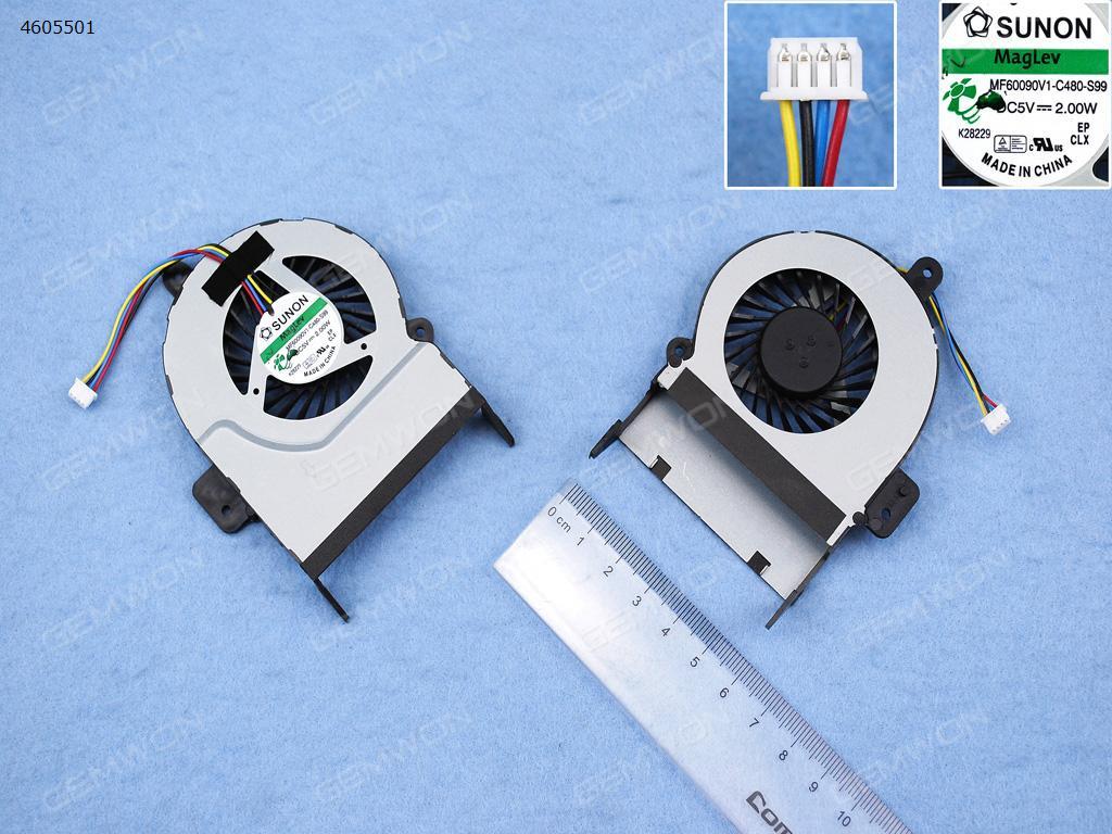 Picture of New Replacement CPU Cooling Fan For ASUS X55V X55VD X45C X45VD R500V K55VM(For Integrated graphics,thickness:10mm,Original) KSB06105HB MF60090V1-C480-S99 Layout