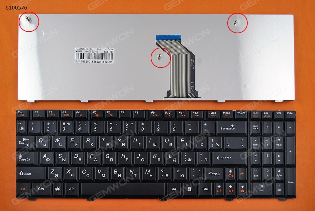 Picture of New Replacement Laptop Keyboard For LENOVO 3000 Series G560 BLACK(Version 1,OEM) RU Layout