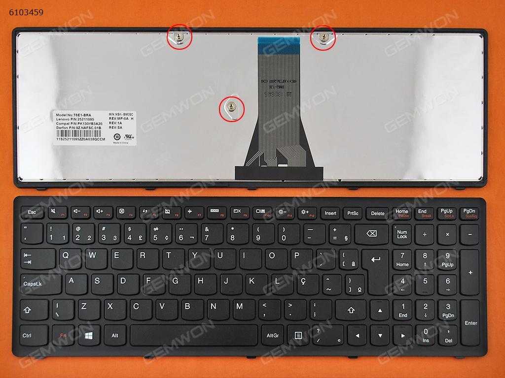 Picture of New Replacement Laptop Keyboard For LENOVO G505S BLACK FRAME BLACK(For Win8) BR Layout
