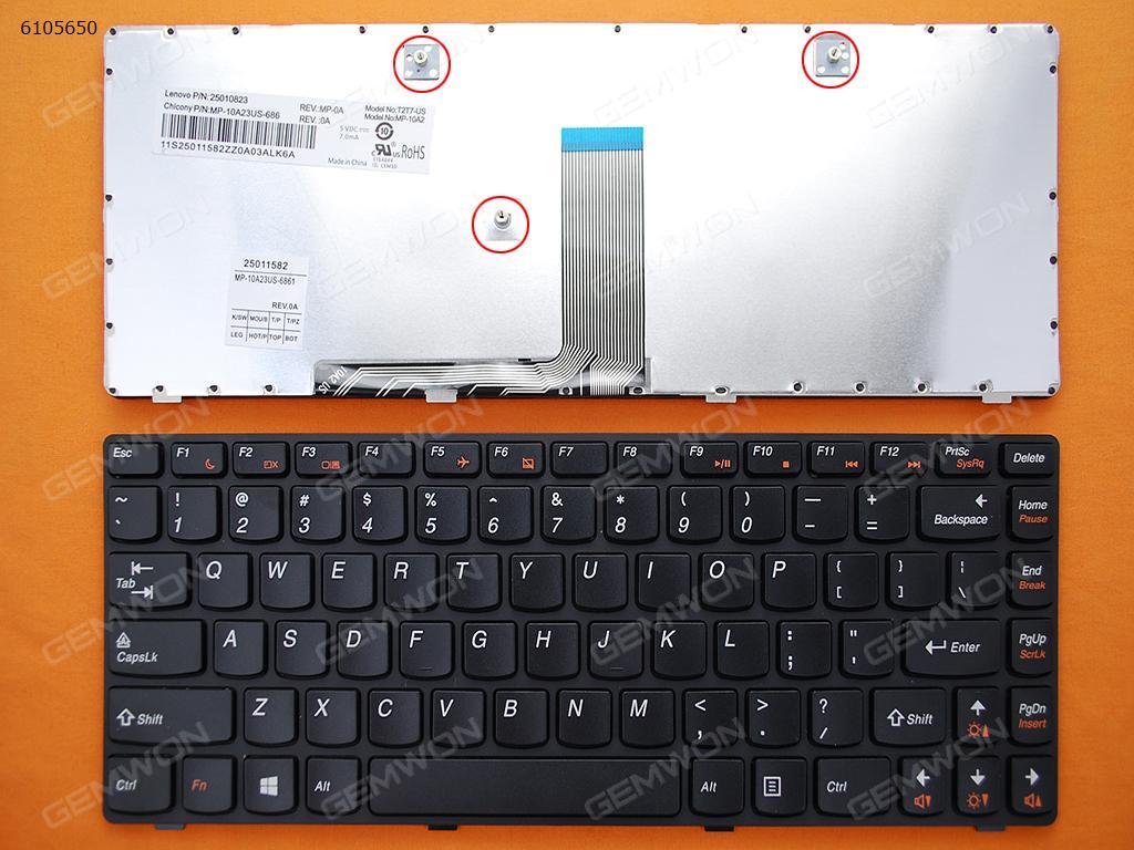 Picture of New Replacement Laptop Keyboard For LENOVO Z380 Z480 Z485 G480 G485 BLACK FRAME BLACK(For Win8,Version 2) US Layout